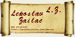 Leposlav Zailac vizit kartica